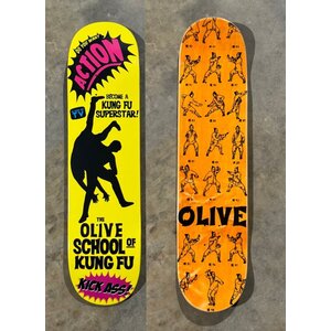 Olive Skateboards . OLV Olive Skateboards Kung Fu 8.00 Deck