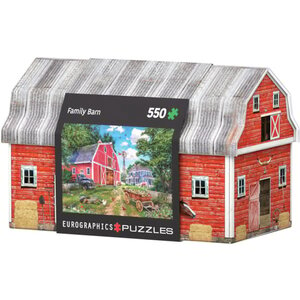 Eurographics Puzzles . EGP Family Farm Tin 550pc Puzzle