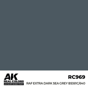 A K Interactive . AKI Real Colors RAF Extra Dark Sea Grey BS381C/640 17 ml.