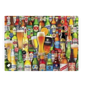 Master Pieces (Puzzles) . MST Bottoms Up Beer Bottles Collage 300pc