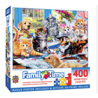 Master Pieces (Puzzles) . MST Puzzling Gone Wild Cats & Dogs 400pc