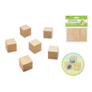 Krafty Kids . KFK 1in  25mm  Cubes 6 pk Natural