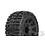 Pro Line Racing . PRO Trencher LP 3.8" All Terrain Tires Mounted on Raid Black 8x32 removable hex wheels (x2)