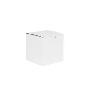 Retail Supplies . RES 4"x4"x4" White Pop N’ Lock Box Cupcake