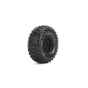 Louise RC . LOU CR-Uphill 1/18, 1/24 1.0"  7mm, Super Soft on Black Rim, F/R (2)