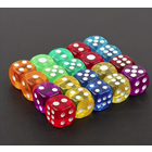 TEMU (TM) Round Corner Transparent Dice Five Pack