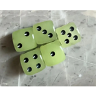 PM Hobbycraft's Own . PMO 6 pcs 16 mm Glow in The Dark Dice set