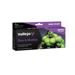 Vallejo Paints . VLJ ORCS & GOBLINS GAME COLOR (8 COLOR SET)