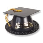 Linnea's . LIN Black Grad Hats Cake Topper