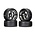 Traxxas . TRA Tires and wheels, assembled, glued (split-spoke black chrome) (4)