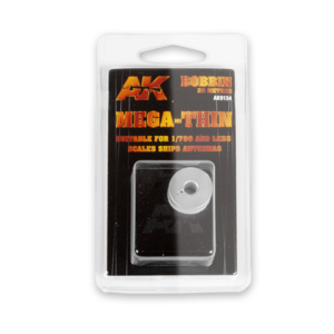 A K Interactive . AKI 1:700 Elastic Rigging Bobbin Mega-Thin 20m/66ft