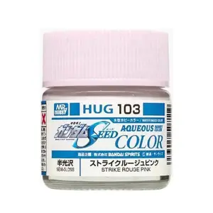 Gunze . GNZ Aqueous Gundam Color HUG103 Strike Rouge Pink 10ml Bottle Semi-Gloss