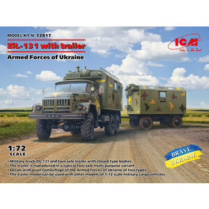 Icm . ICM 1/72 ZiL-131, Truck with trailer Armed Forces of Ukraine