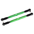 Traxxas . TRA Toe links, X-Maxx (TUBES green-anodized, 7075-T6 aluminum)