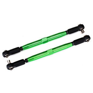 Traxxas . TRA Toe links, X-Maxx (TUBES green-anodized, 7075-T6 aluminum)