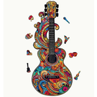 PM Hobbycraft's Own . PMO Wooden Jigsaw Puzzle Guitar