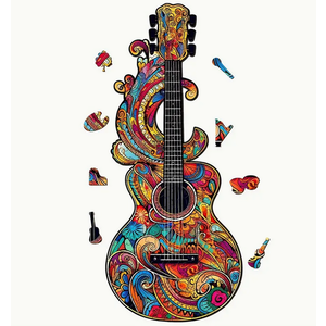 PM Hobbycraft's Own . PMO Wooden Jigsaw Puzzle Guitar