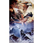 PM Hobbycraft's Own . PMO 5D Full Drill Diamond Painting Kit - Majestic Eagle and Wolf Theme