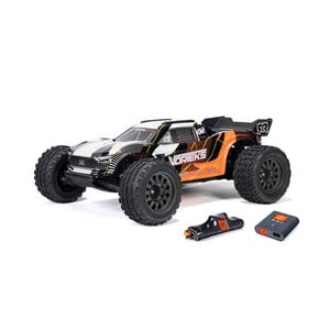 Arrma . ARA 1/10 VORTEKS MEGA 550 2WD Stadium Truck RTR with Battery & Charger, Orange