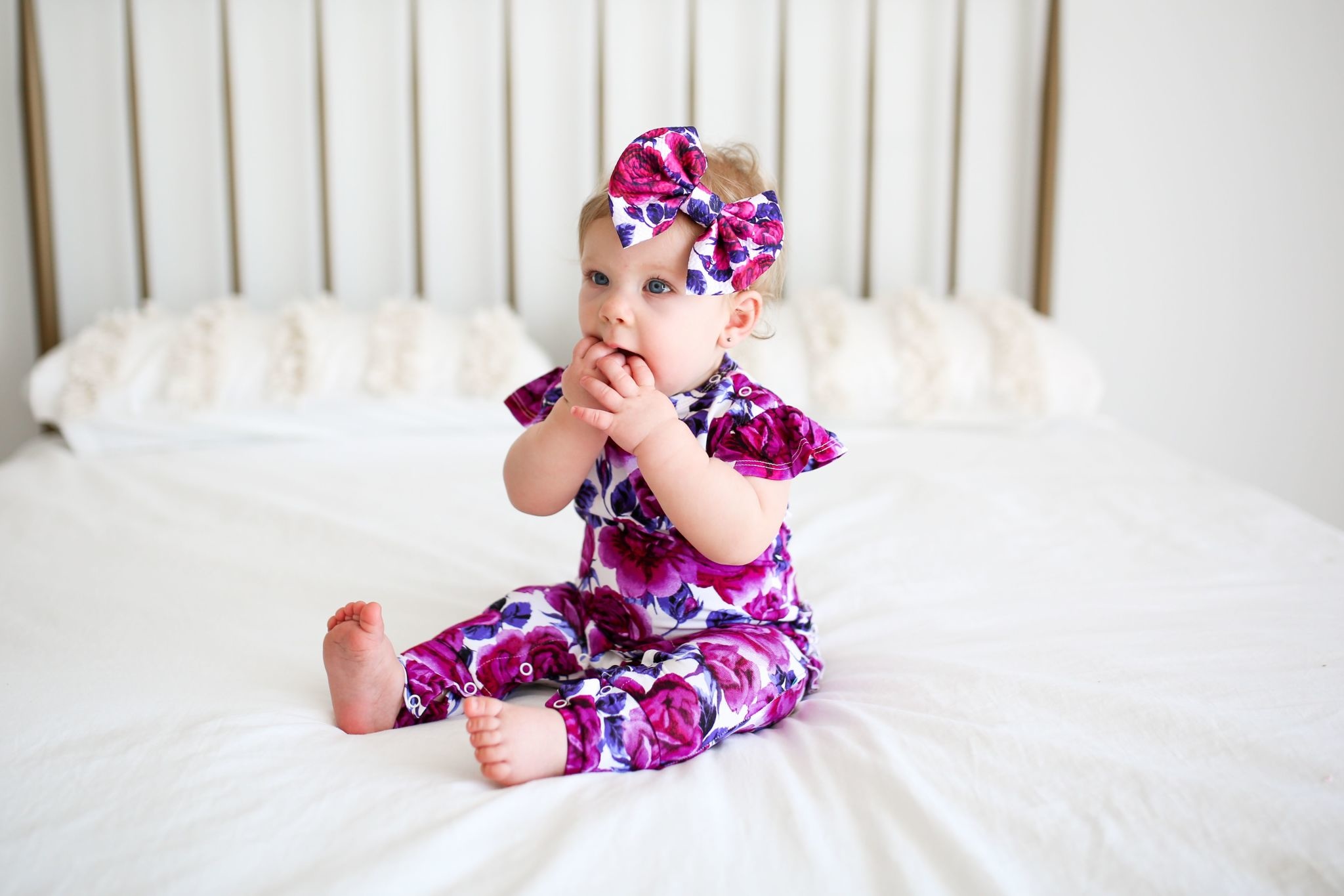 posh peanut violet romper