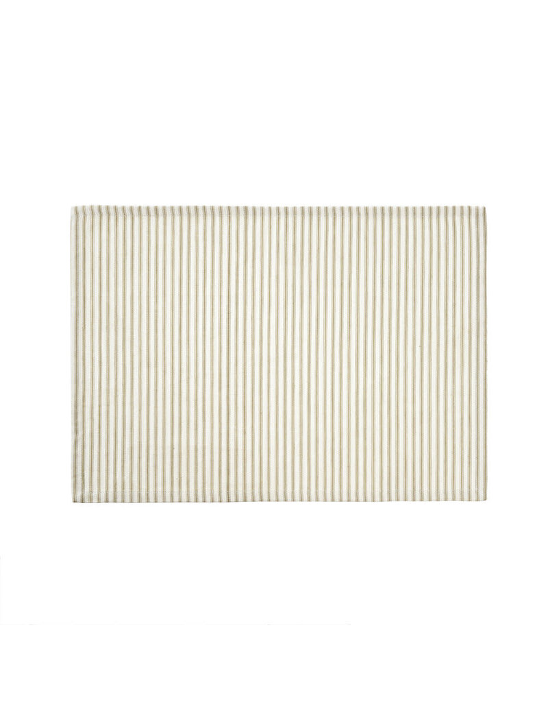 Beige Ticking Placemat - Set of 4