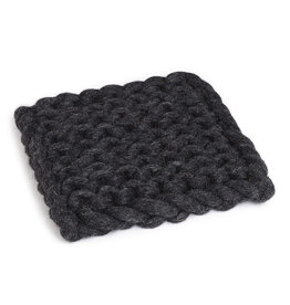 Chunky Knitted Trivet Charcoal