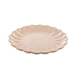 Amelia Scalloped Dinner Plate in Blush