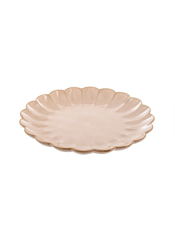 Amelia Scalloped Dinner Plate in Blush