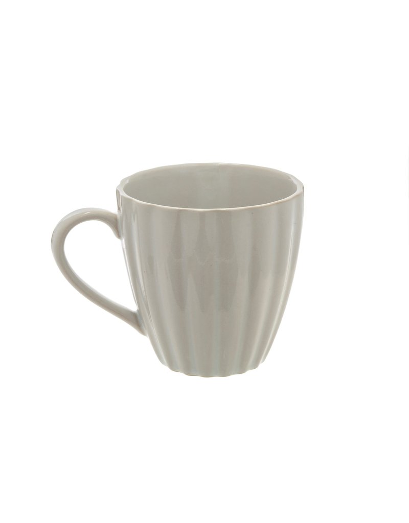 Amelia Scalloped Mug in White