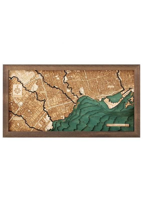 Toronto 3d Wall Map 40.5cmx30.5cm