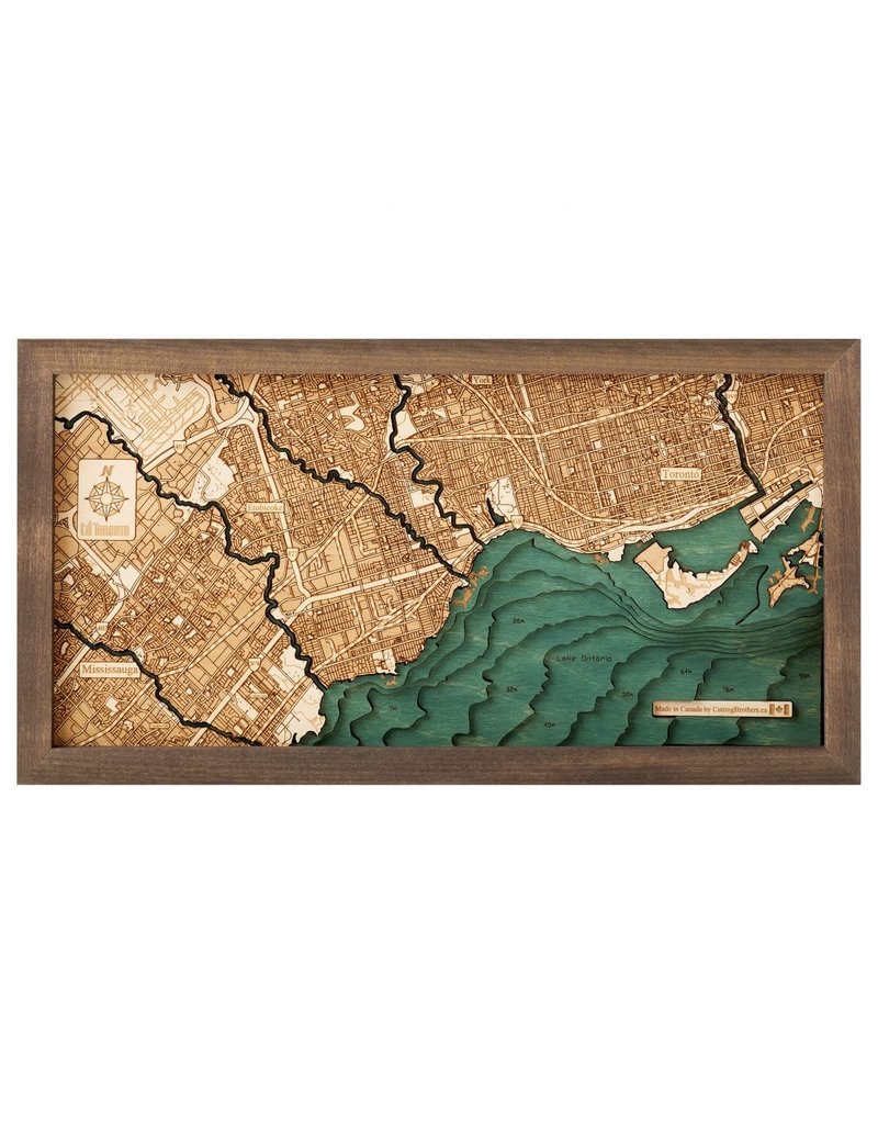 Toronto 3d Wall Map 40.5cmx30.5cm