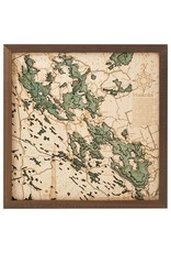 Muskoka Lakes 3d Wall Map 35cmx35cm