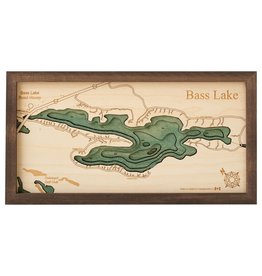 Bass Lake 3d Wall Map 40.5cmx20cm
