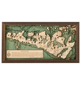 Manitoulin Island 3d Wall Map 40.5cmx20cm