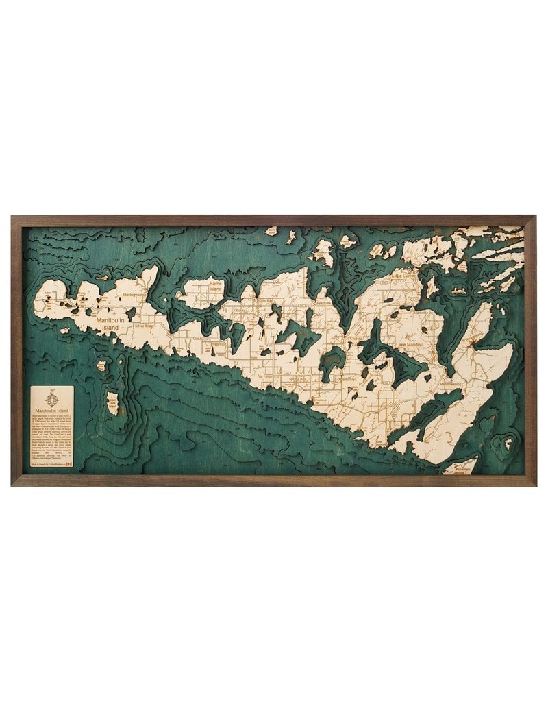 Manitoulin Island 3d Wall Map 81cmx40.5cm