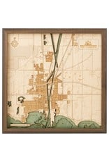 Port Colborne 3d Wall Map 35cmx35cm