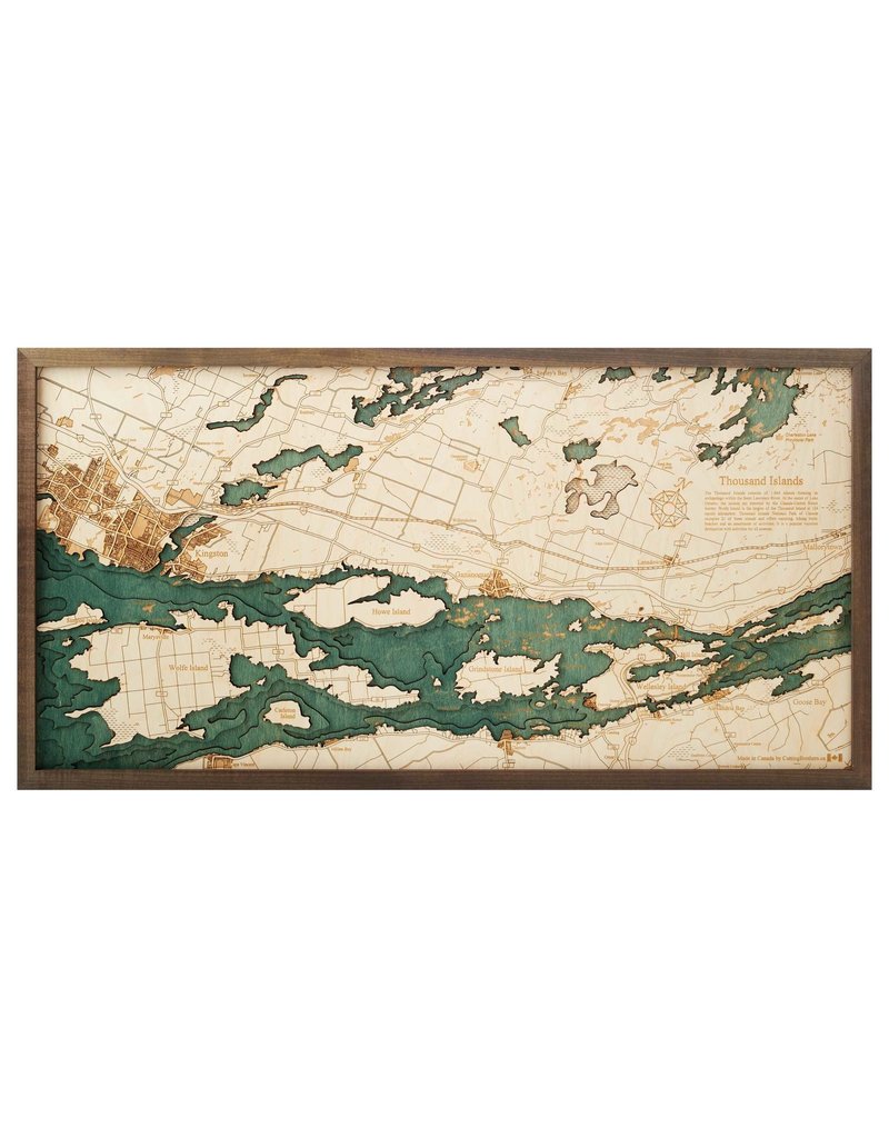 Thousand Islands 3d Wall Map 81cmx40.5cm