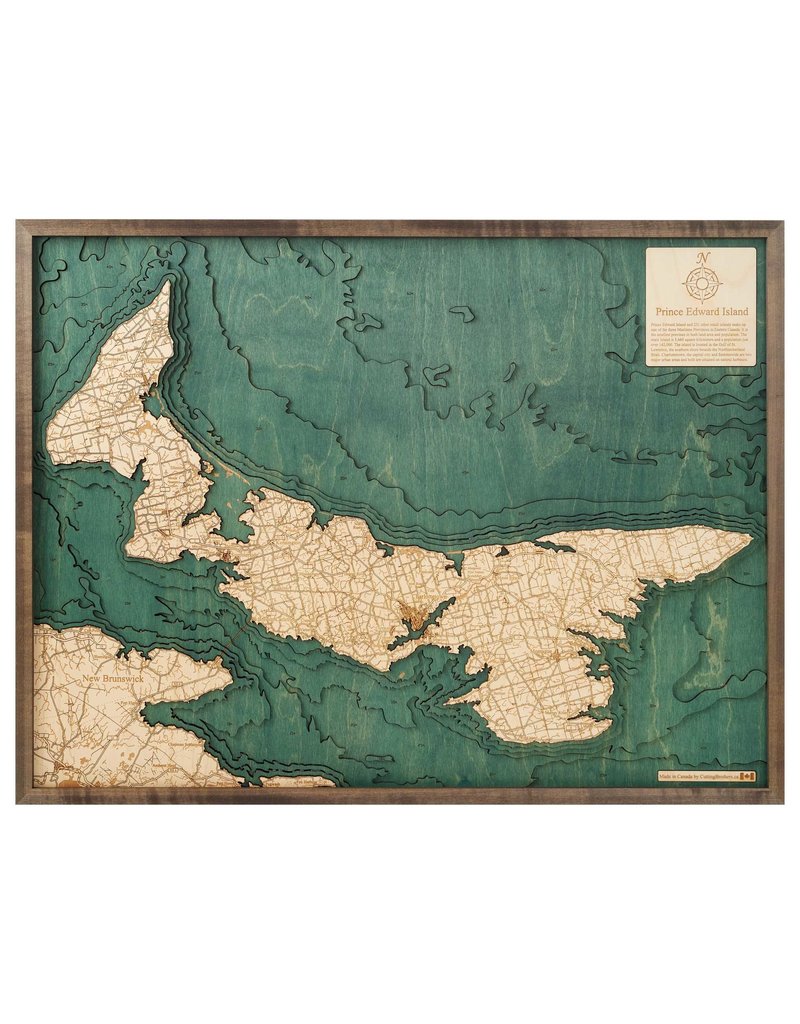 Prince Edward Island 3d Wall Map 81cmx61cm