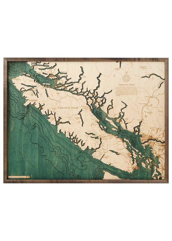 Vancouver 3d Wall Map 81cmx61cm