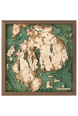 Mount Desert Island 3d Wall Map 76cmx76cm