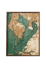 Tampa Bay 3d Wall Map 61cmx81cm