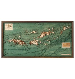 Virgin Islands 3d Wall Map 40.5cmx20cm