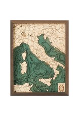 Italy 3d Wall Map 40.5cmx30.5cm
