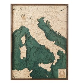 Italy 3d Wall Map 81cmx61cm