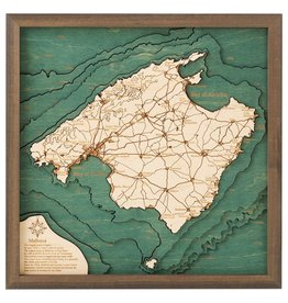 Mallorca Spain 3d Wall Map 35cmx35cm