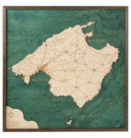Mallorca Spain 3d Wall Map 76cmx76cm