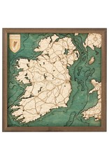 Republic of Ireland 3d Wall Map 35cmx35cm