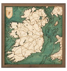 Republic of Ireland 3d Wall Map 35cmx35cm