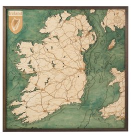 Republic of Ireland 3d Wall Map 76cmx76cm