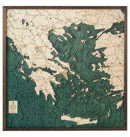 Greece 3d Wall Map 76cmx76cm